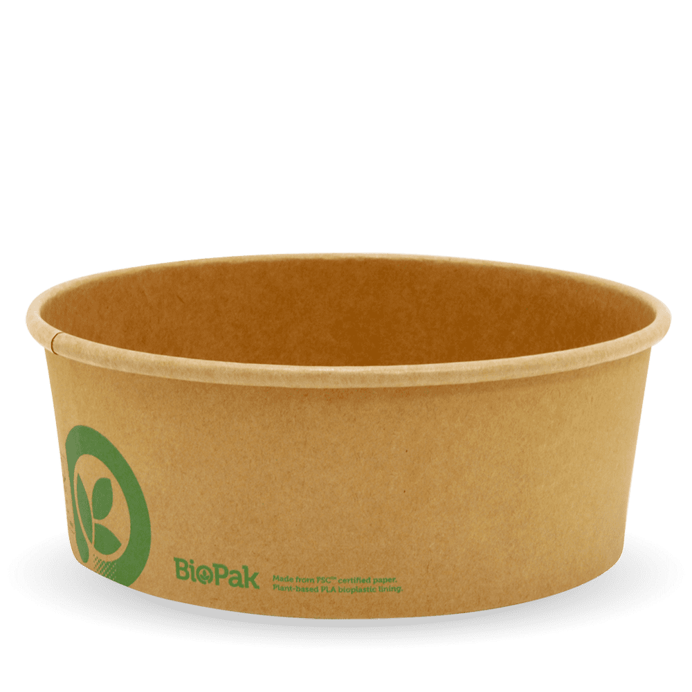 BioPak 1,300ml Extra Large Kraft BioBowl