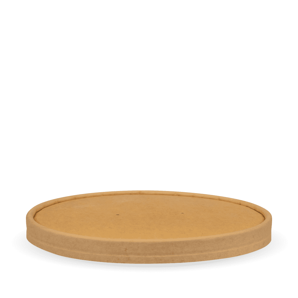 BioPak 1,300ml Kraft Biobowl Paper Lid.