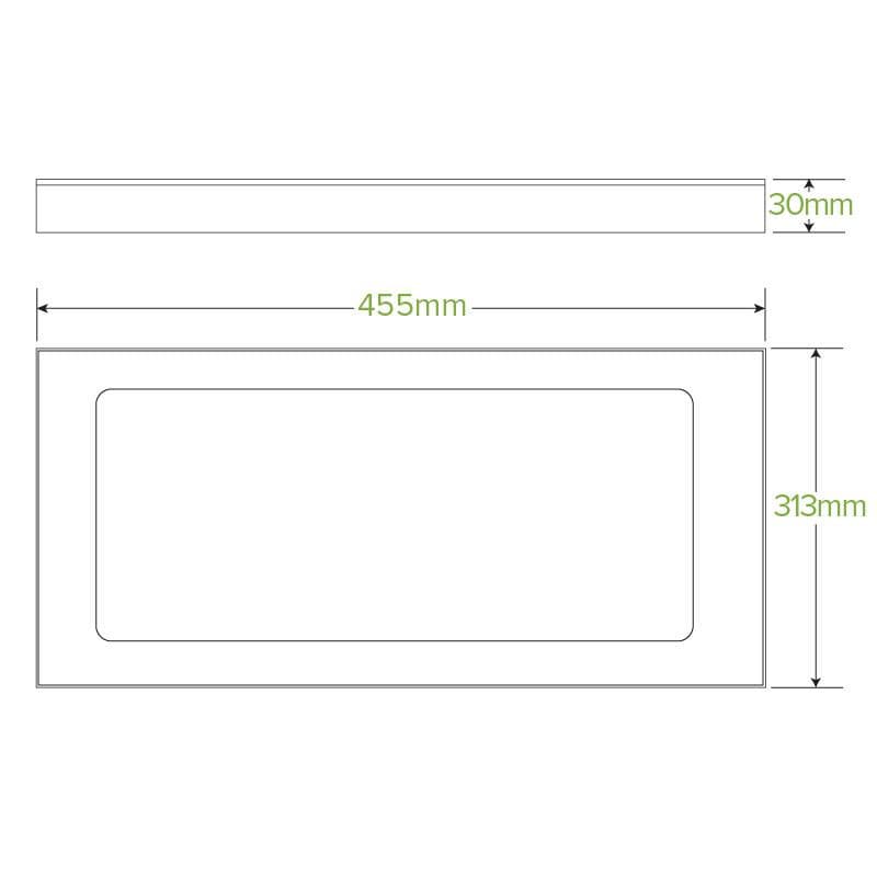 BioPak Extra Large Kraft Board Catering Tray PLA Window Lids