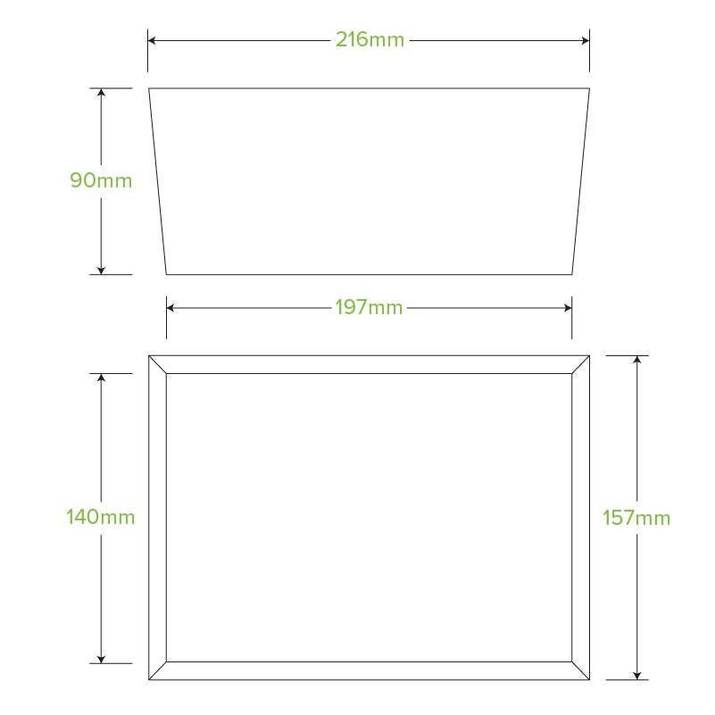 BioPak Extra Large BioBoard Lunch Box.