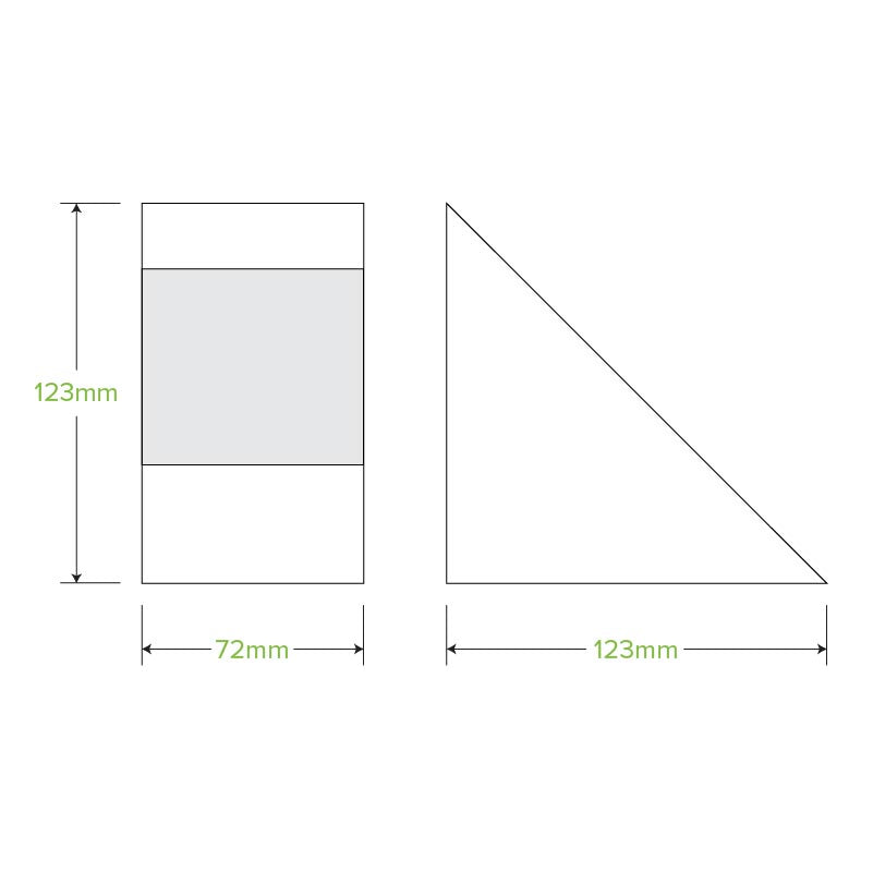 BioPak Medium BioBoard Sandwich Wedge.