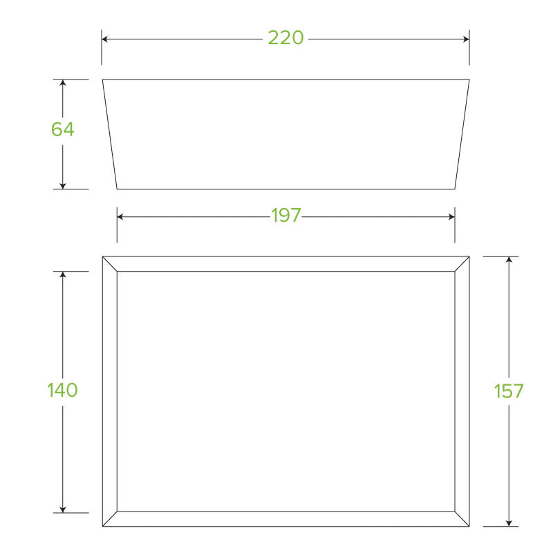 BioPak Large BioBoard Lunch Box With Window.