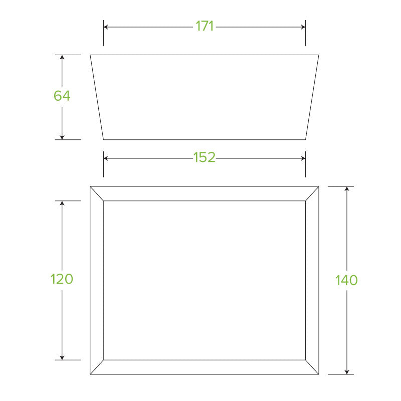 BioPak Medium BioBoard Lunch Box With Window.