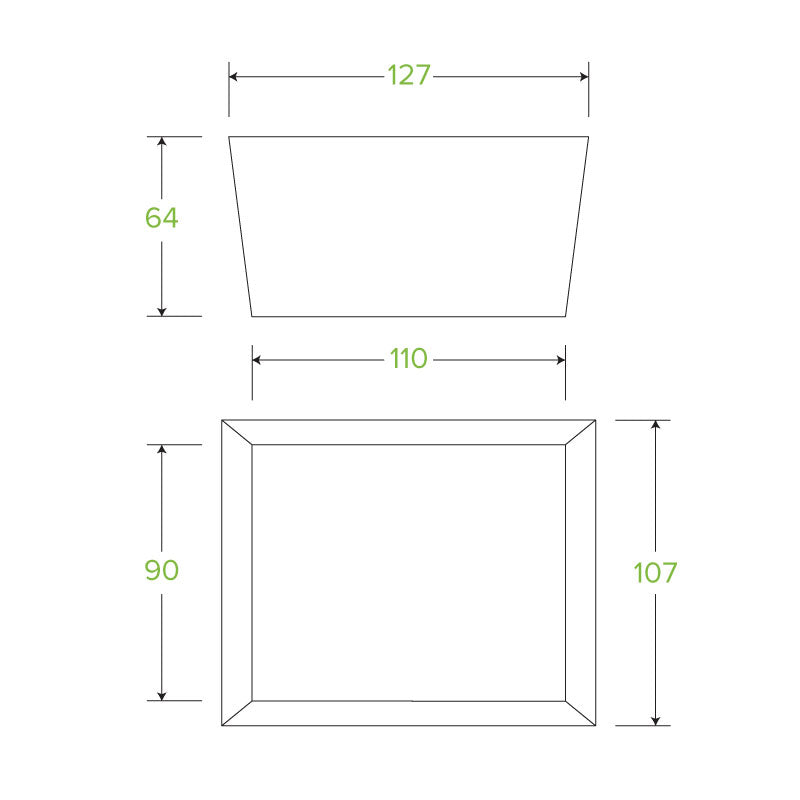 BioPak Small BioBoard Lunch Box With Window.