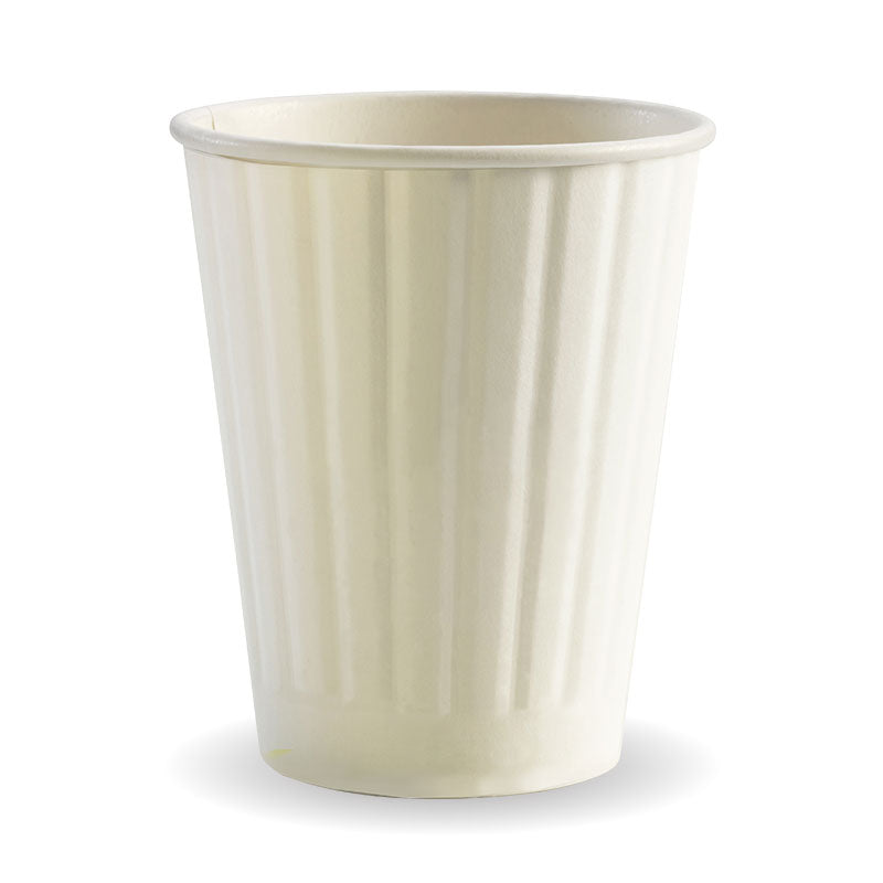 BioPak 12oz Double Wall Plain White BioCup