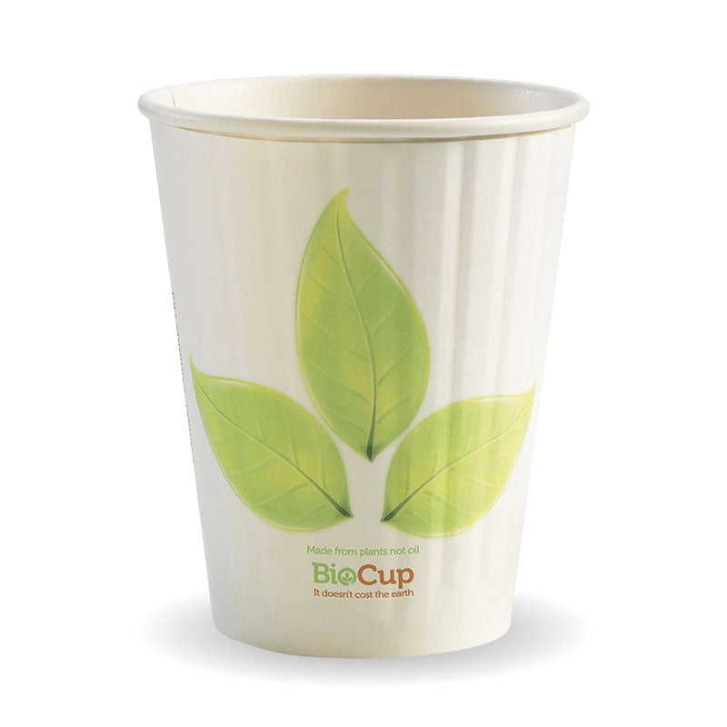 BioPak 12oz Double Wall Green Leaf BioCup