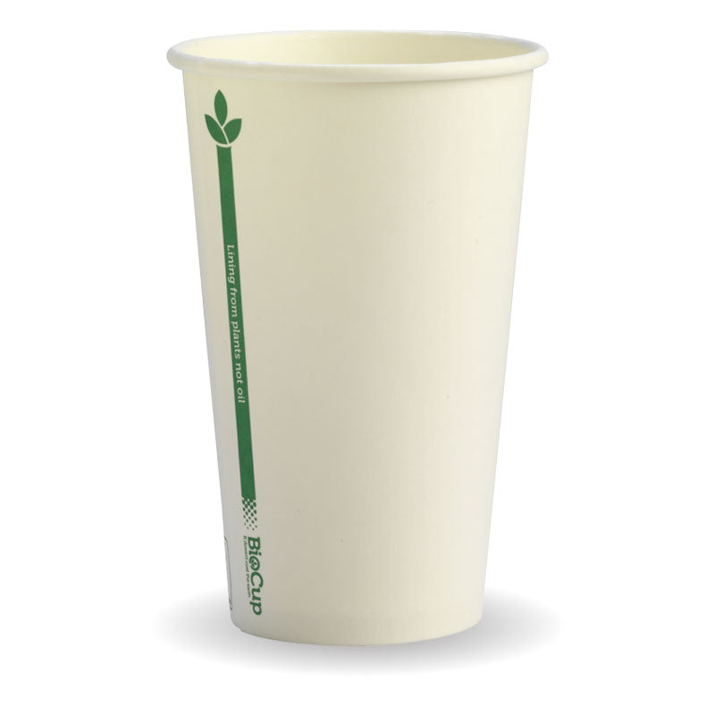 BioPak 12oz 80mm Single Wall Green Line BioCup