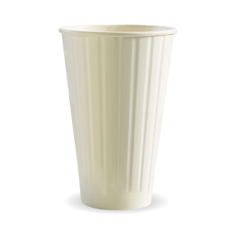 BioPak 16oz Double Wall Plain White BioCup