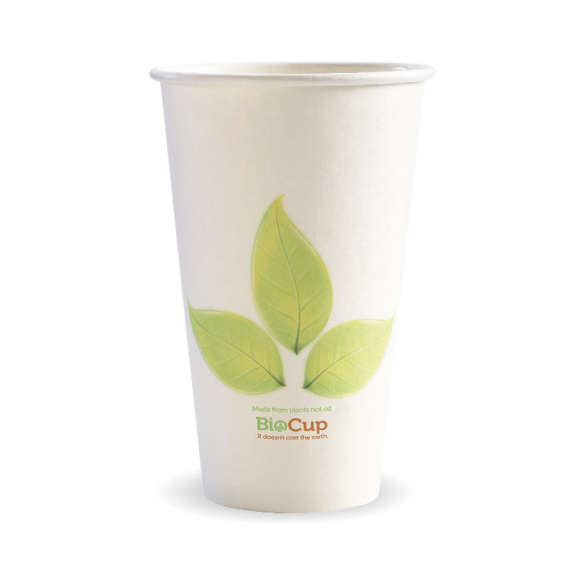 BioPak 16oz Single Wall Green Leaf BioCup