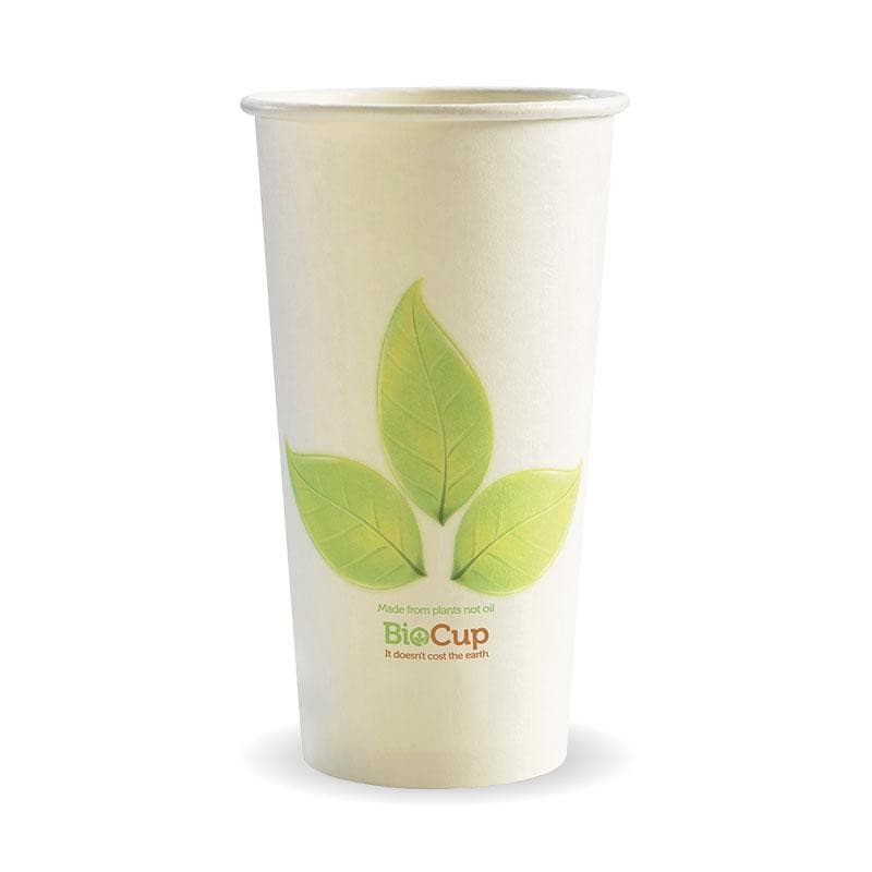 BioPak 20oz Single Wall Green Leaf BioCup