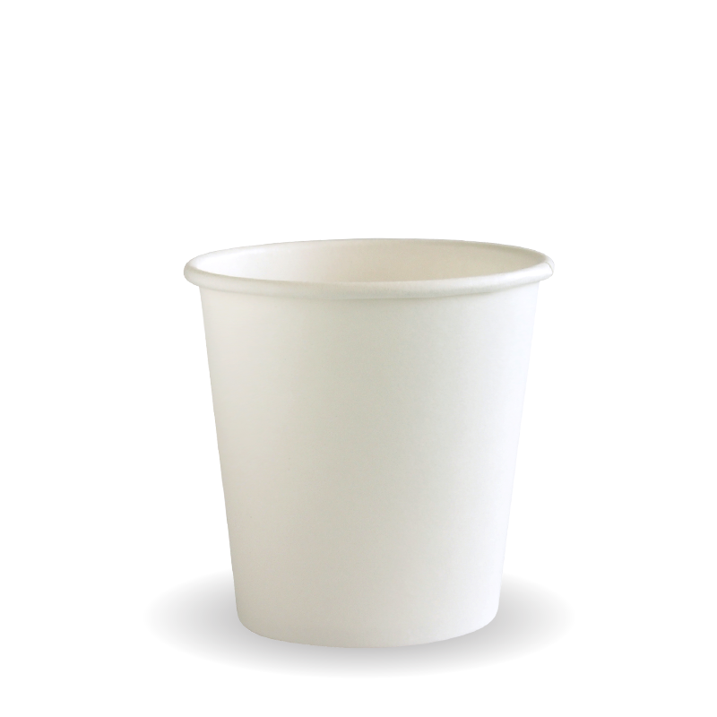 BioPak 4oz Single Wall White BioCup