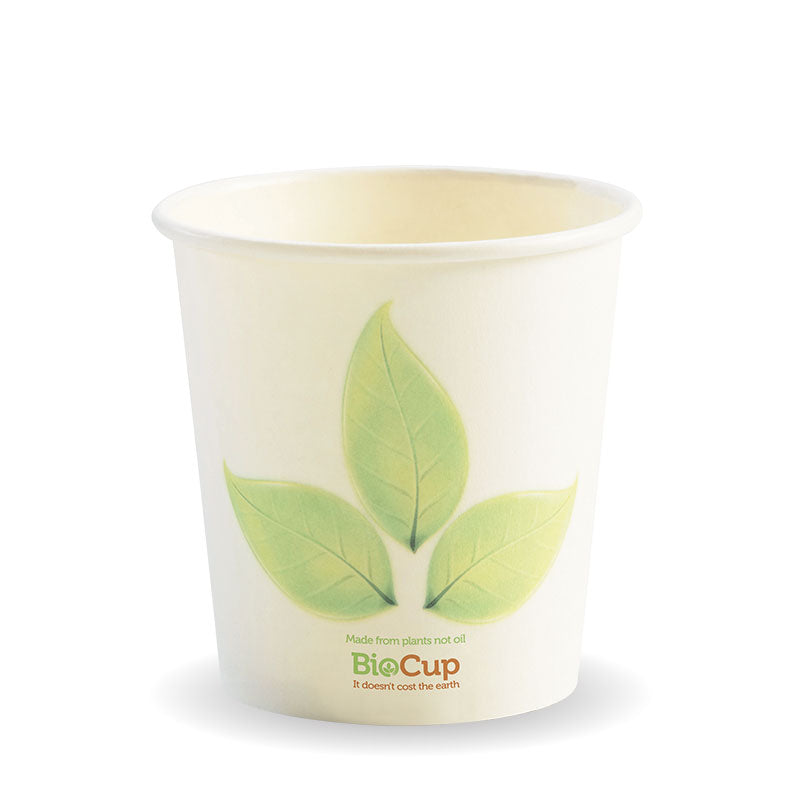 BioPak 4oz Single Wall Green Leaf BioCup