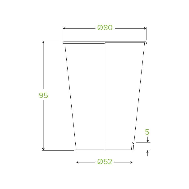 BioPak 8oz Single Wall Art Series BioCup.