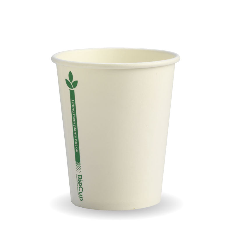 BioPak 8oz Single Wall Green Line BioCup