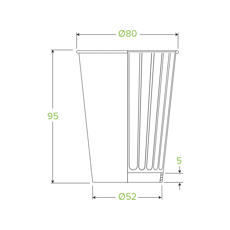 BioPak BioPak 260ml / 8oz (80mm) Art Series Double Wall Coffee Cups.