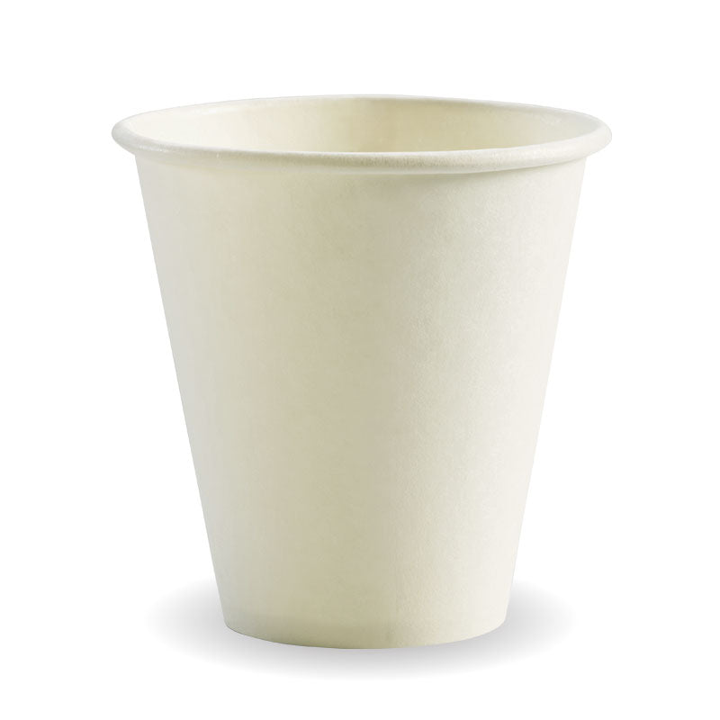 BioPak 8oz (90mm) Single Wall White BioCup