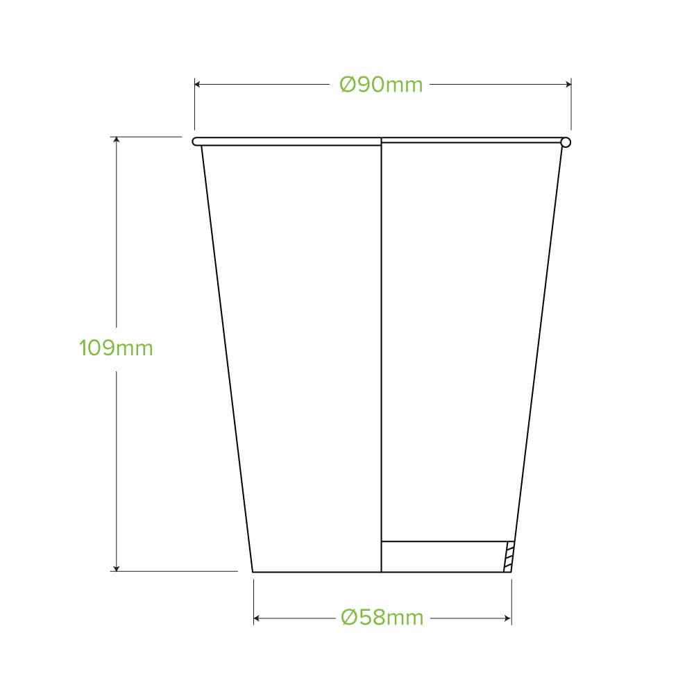 BioPak 390ml/12oz Cold Paper BioCup.