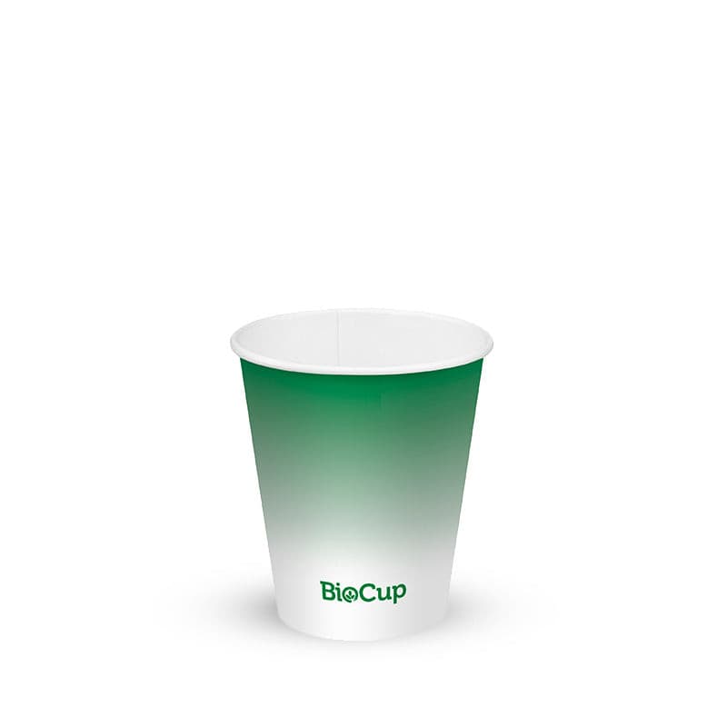 BioPak 200ml / 6oz (80mm) Cold Paper BioCups - green fade.