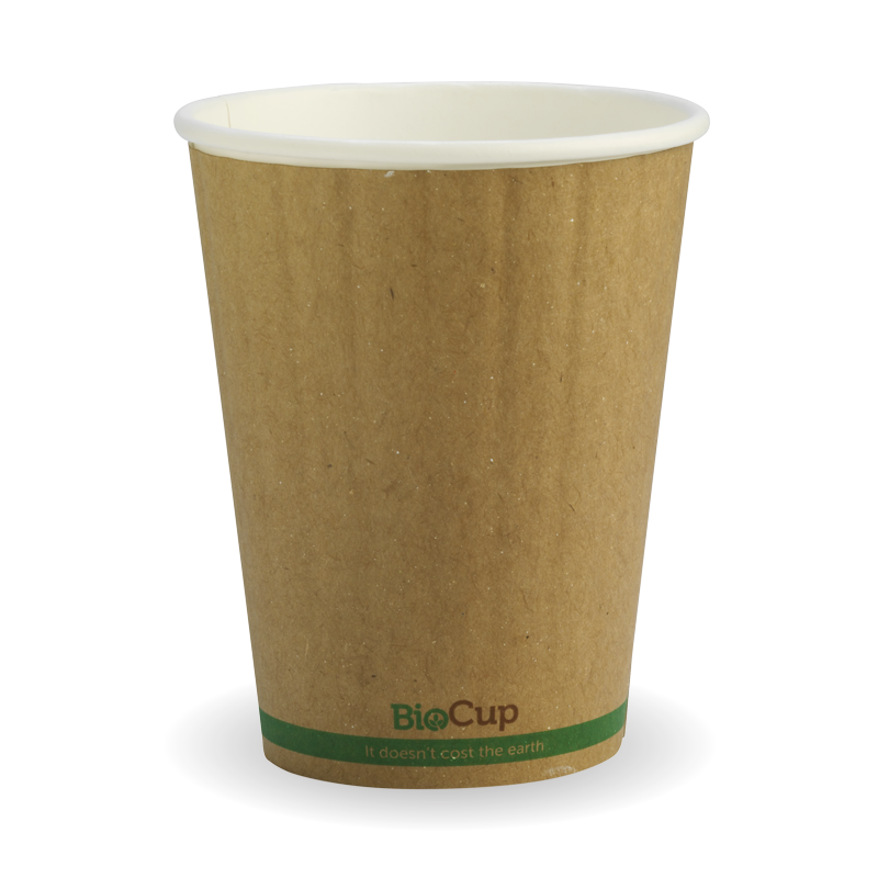 BioPak 12oz Double Wall Kraft Brown BioCup.