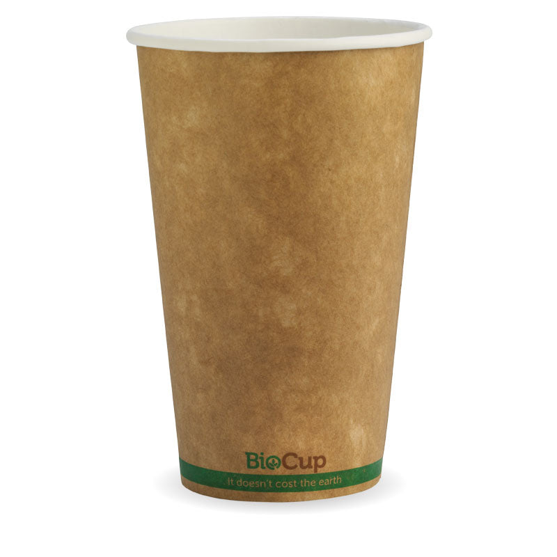 BioPak 16oz Single Wall Kraft Brown BioCup