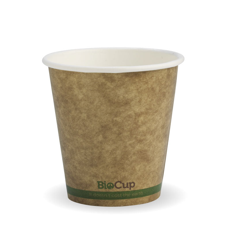 BioPak 6oz Single Wall Kraft Brown BioCup