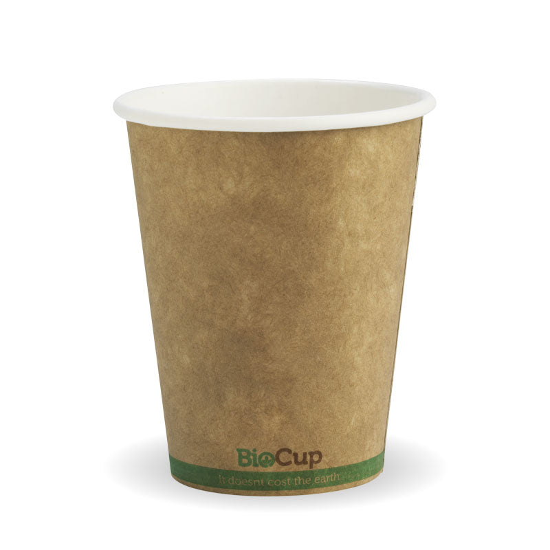 BioPak 8oz Single Wall Kraft Brown BioCup