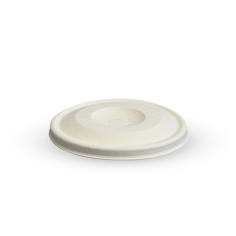 BioPak 80mm BioCane Flat Lid - white.