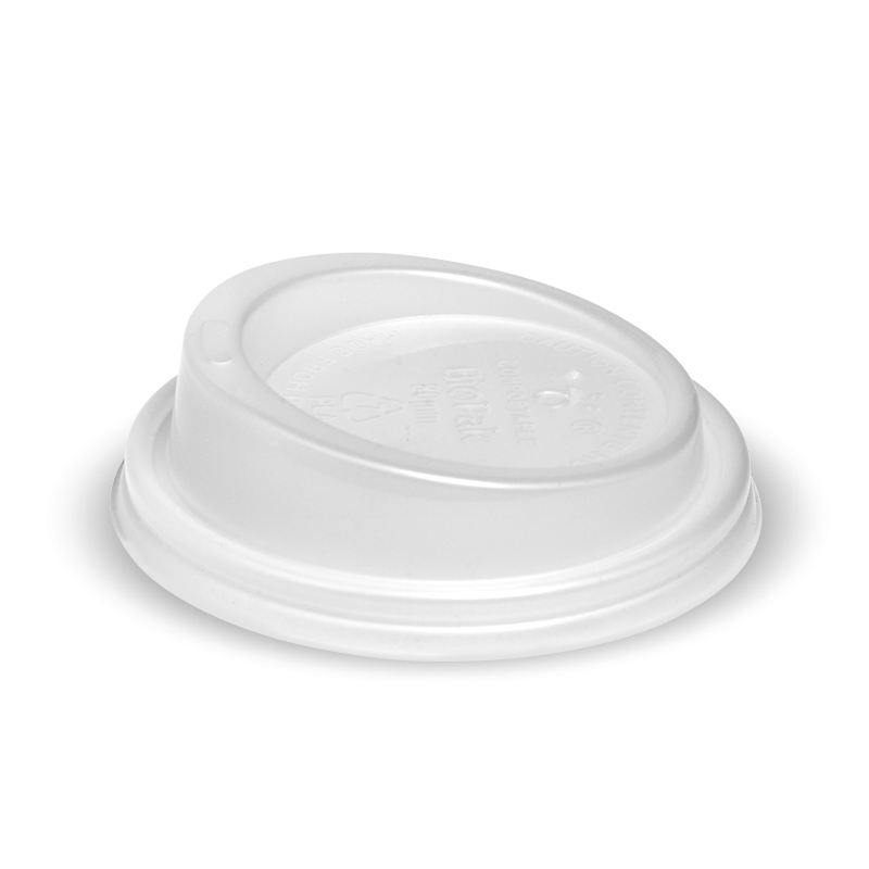 6, 8, 10 & 12(80mm)oz BioCup PLA Small Compostable Lid