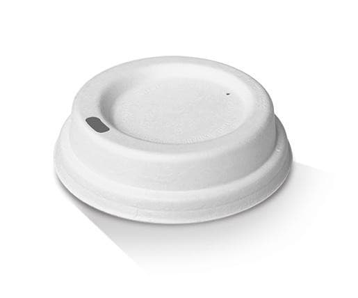 6/8/10oz Bagasse Lid (80mm) / White.