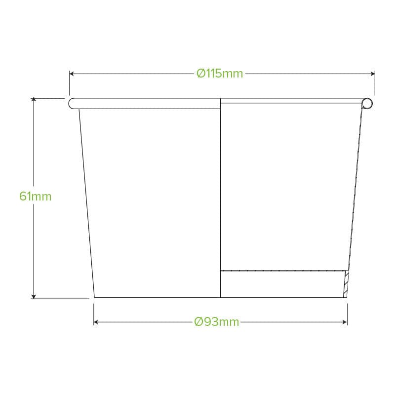 BioPak 12oz White BioBowl.