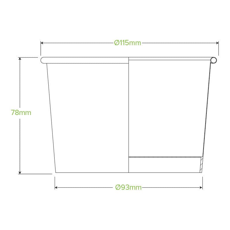 BioPak 16oz White BioBowl.