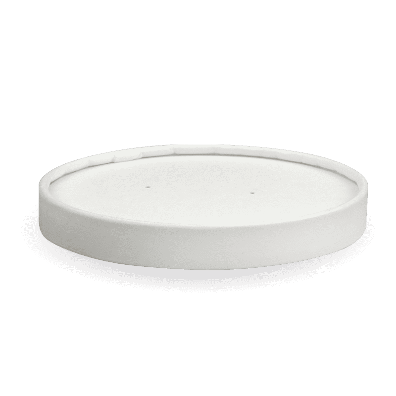 BioPak 430-950ml / 12-32oz BioBowl White Paper Lid