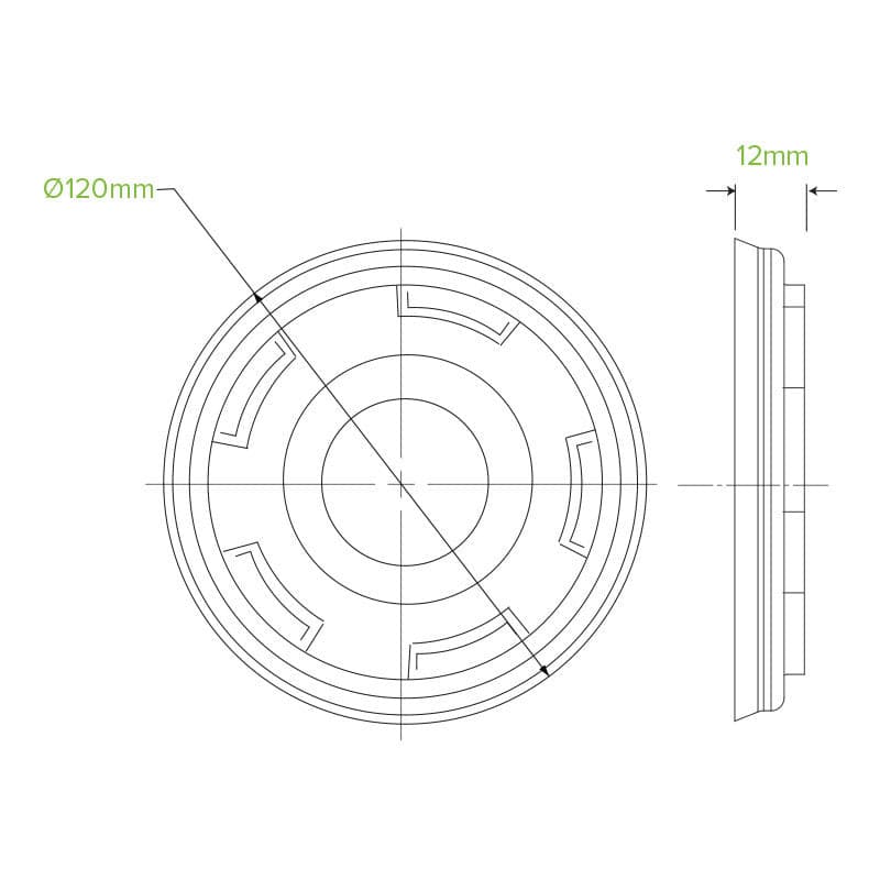 BioPak 12-32OZ BioBowl PLA Lid.