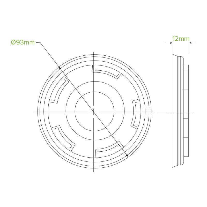 BioPak 8oz White BioBowl PLA Lid.