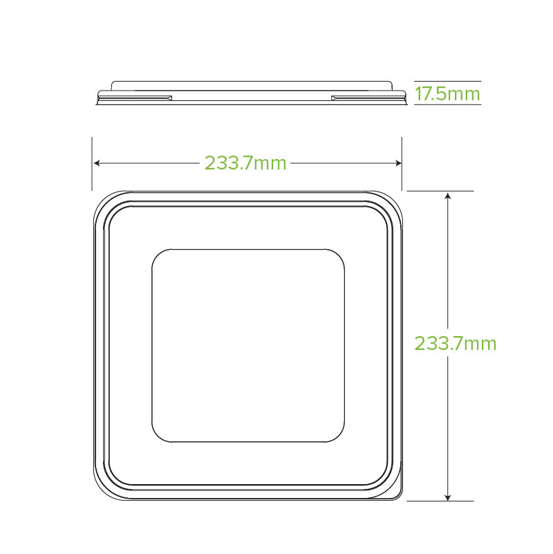 BioPak 3/4/5 Compartment RPET Takeaway LARGE Lid.