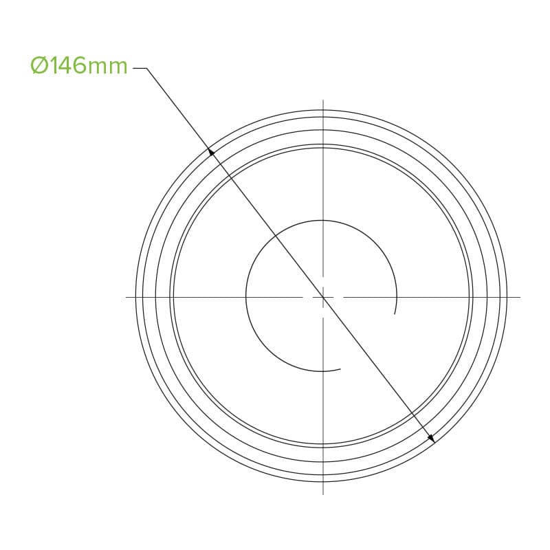 BioPak 600 & 700ml Wide BioBowl Lid.