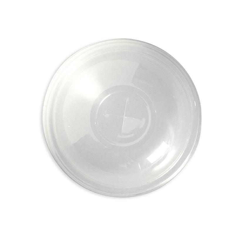 BioPak 300-700ml BioCup Clear Dome X-Sloted Lid.