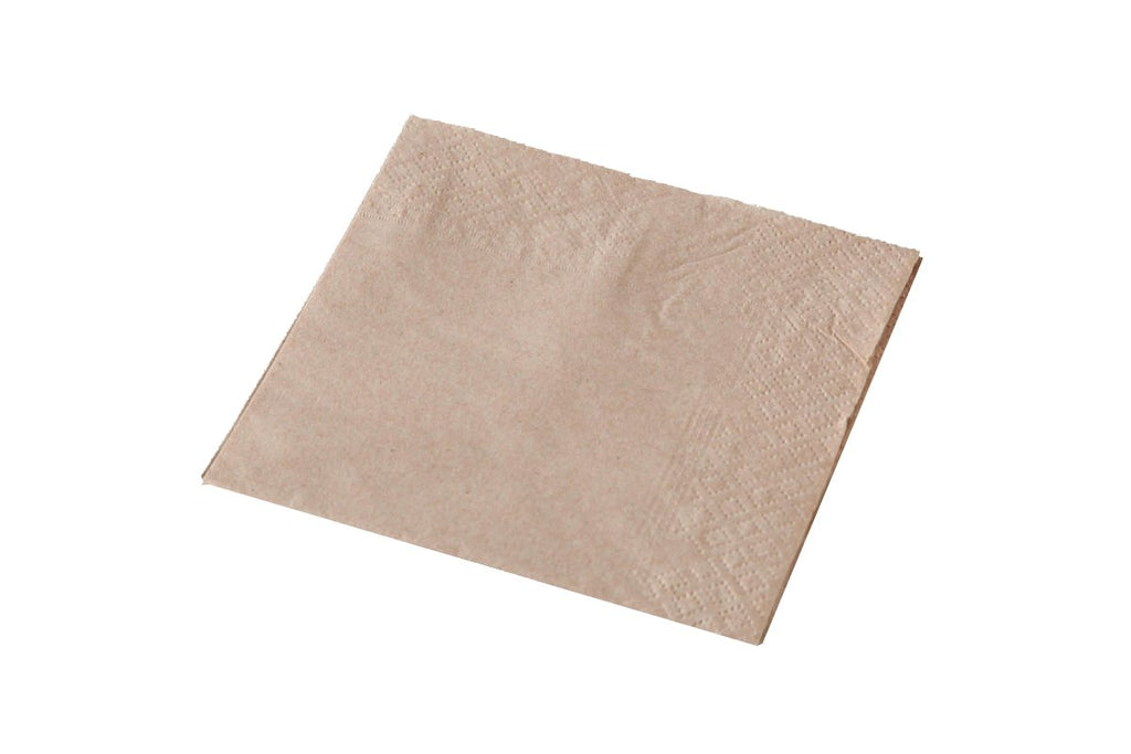 Culinaire 2 Ply Recycled Kraft Cocktail Napkin.