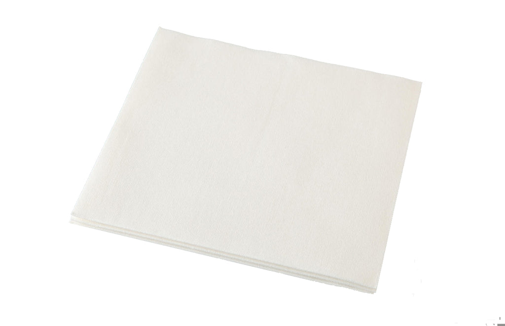 Culinaire Linen Look Dinner White Quarter Fold.