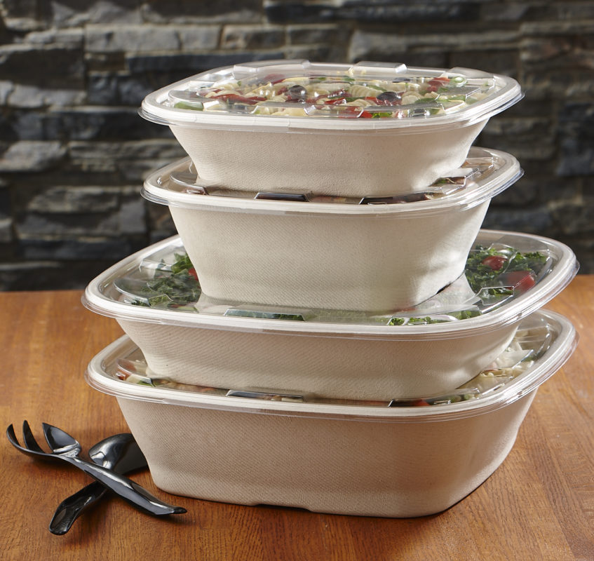 160oz Pulp Catering Square Bowl 25 p/ctn.