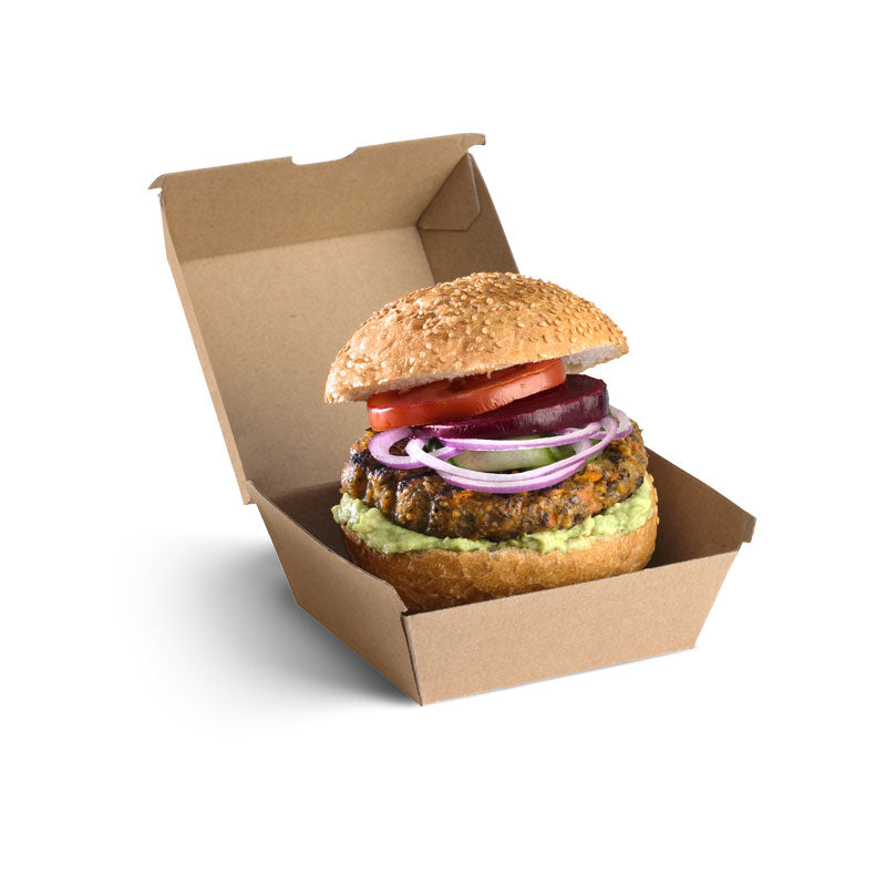 Disposable Kraft Hamburger Box BioPak Brand
