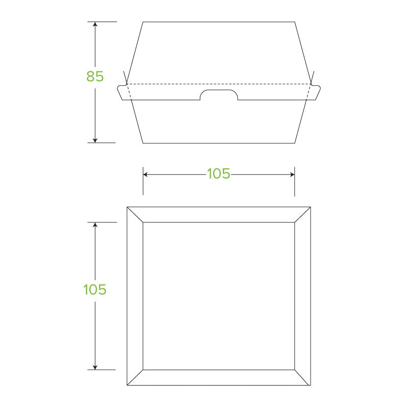 Disposable Kraft Hamburger Box BioPak Brand