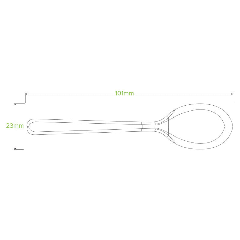 BioPak 4" PLA Tea Spoon.