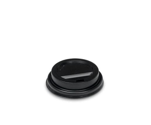 4oz Plastic Hot & Cold Lid / Black.