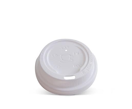 4oz Plastic Hot & Cold Lid / White.