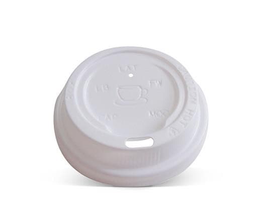 6/8/10oz Plastic Hot & Cold Lid / White.