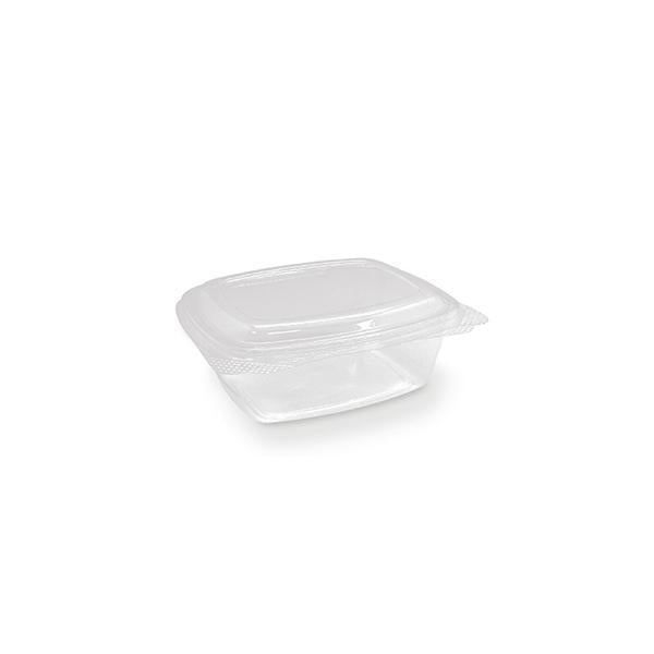 PET Hinged Rectangle container 16oz 300pc/ctn-  142x125x67mm.