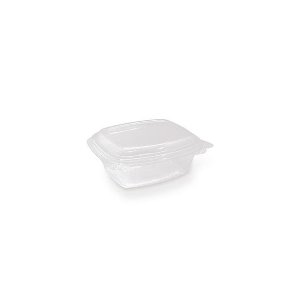 PET Hinged Rectangle container 8oz 300pc/ctn - 124x106x52mm.
