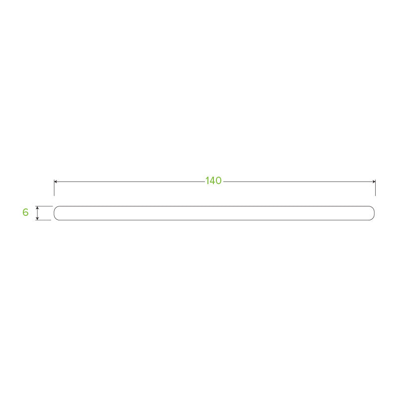 14cm Wooden Stirrer measurements