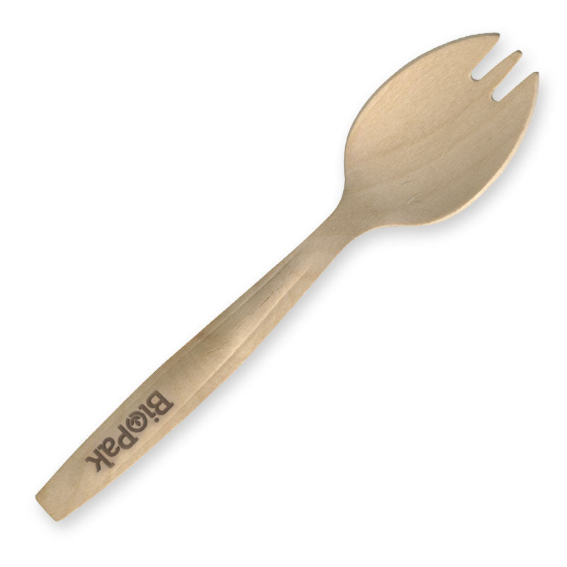 16cm wooden disposable spork